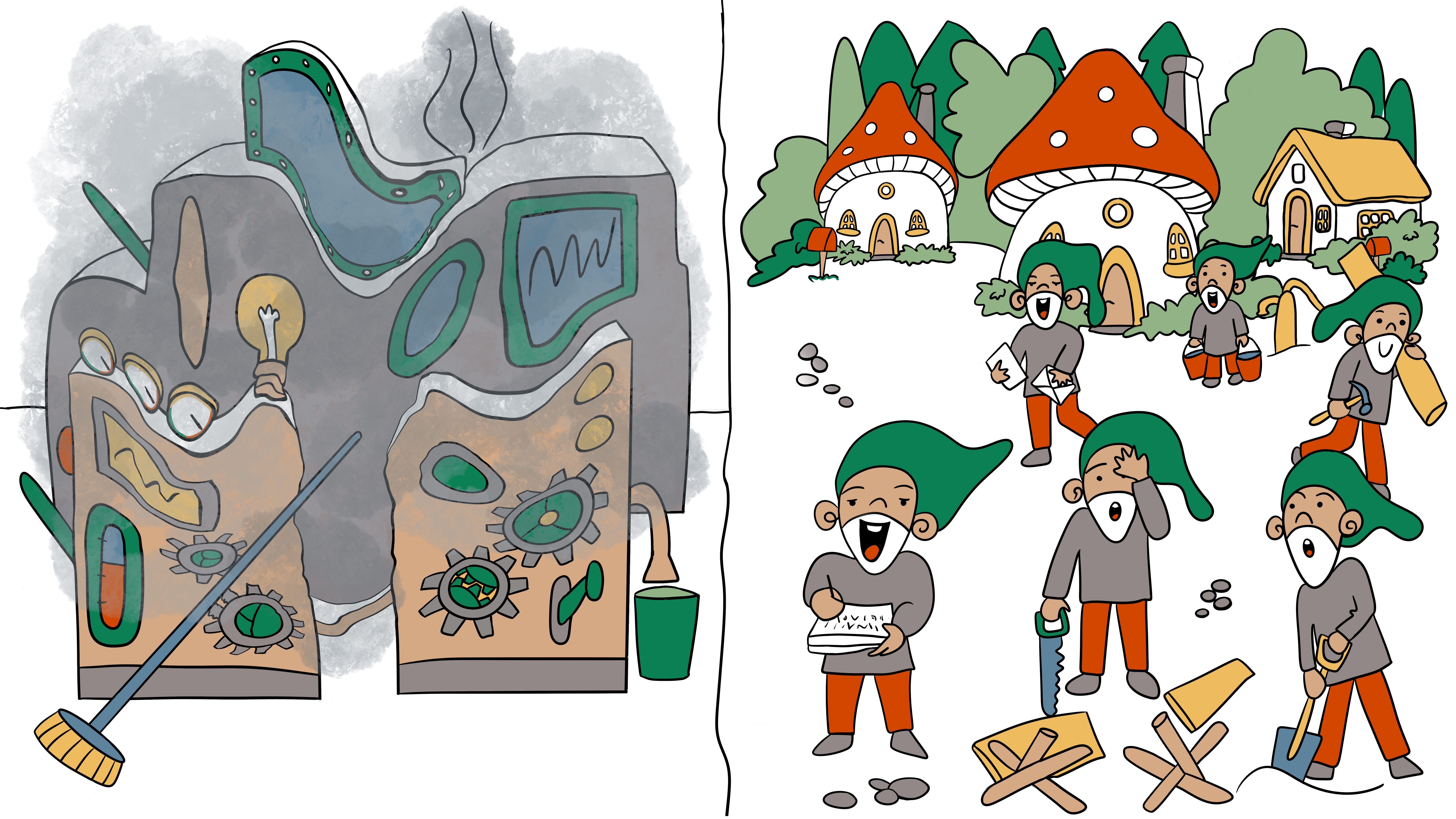 One bench with spilled sandwich, other benches fine